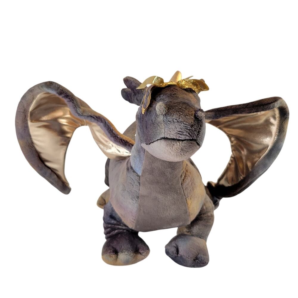 Gold & Gray Dragon Plush & 5 Mini Dragons Inside 15" Stuffed Animal Plushy